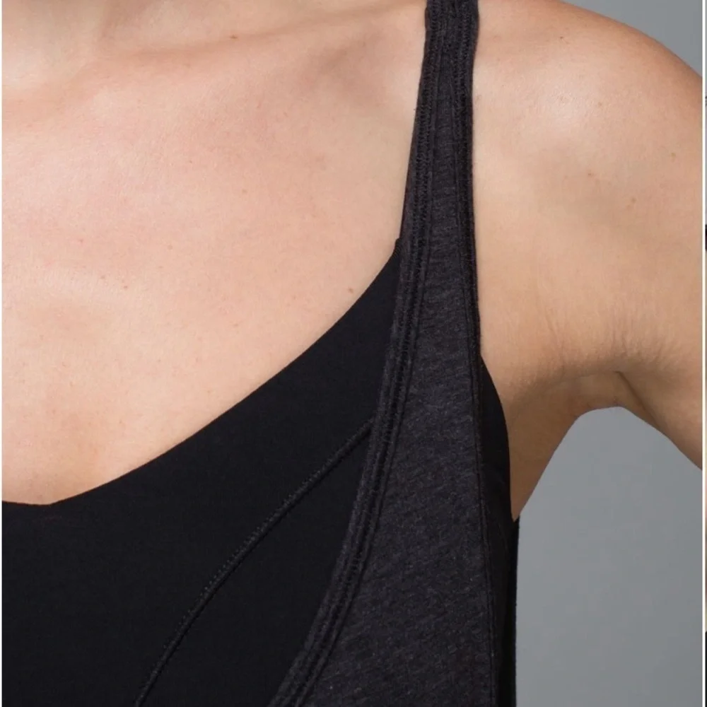Lululemon Twist & Turn Tank Heathered Grey / Black 8